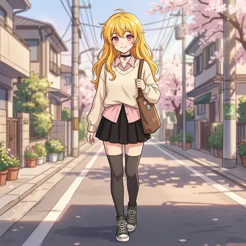 Marin Kitagawa - Anime Character with Blonde Hair and Rose Eyes