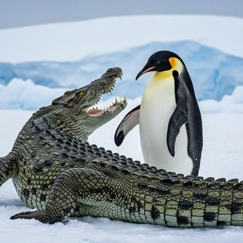 Epic Penguin vs. Fearsome Crocodile Battle