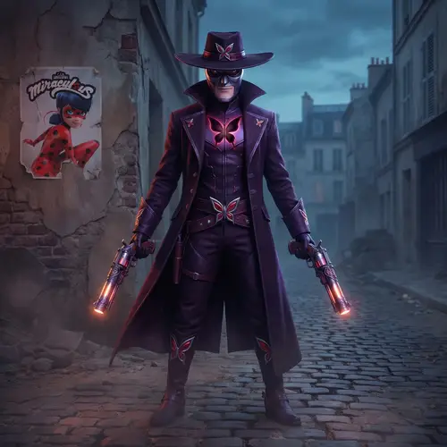 Akumatized Gunslinger Villain to Defeat Ladybug