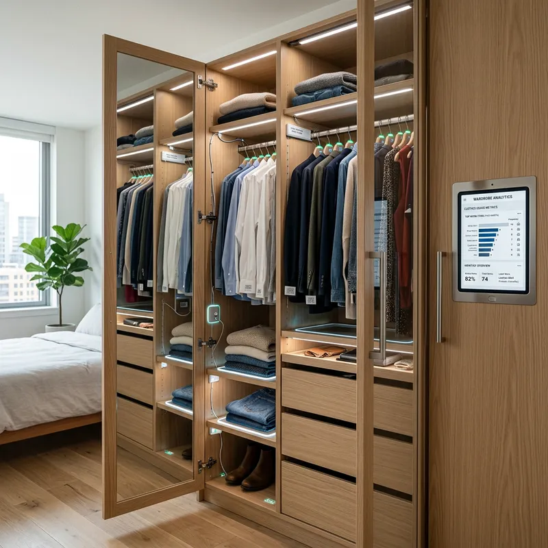 Smart Wardrobe with Advanced Sensors and Clothing Usage Metrics