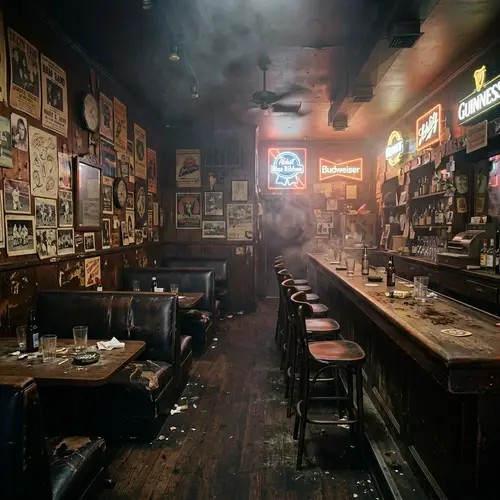 Vintage Sleazy Bar | Neglected Aesthetic | Smoke-filled Ambiance