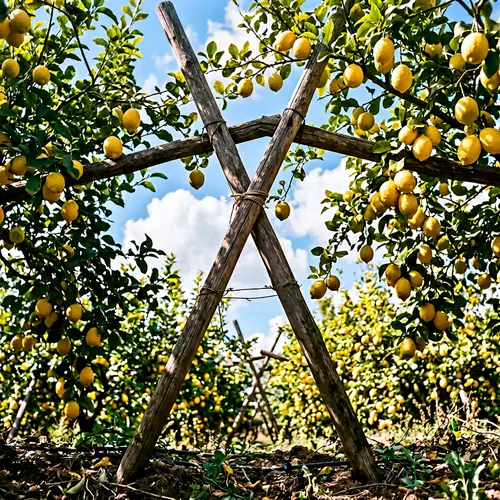 Vibrant Lemon Plantation | Naturalistic Agricultural Landscape