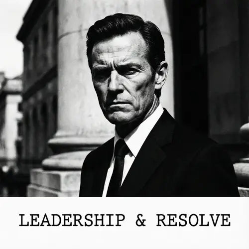 Vladimir Putin: Iconic Black and White Portrait