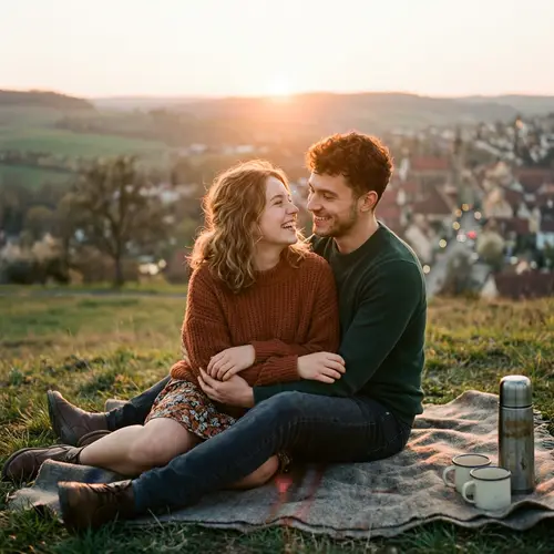 Young Romantic Couple in Love