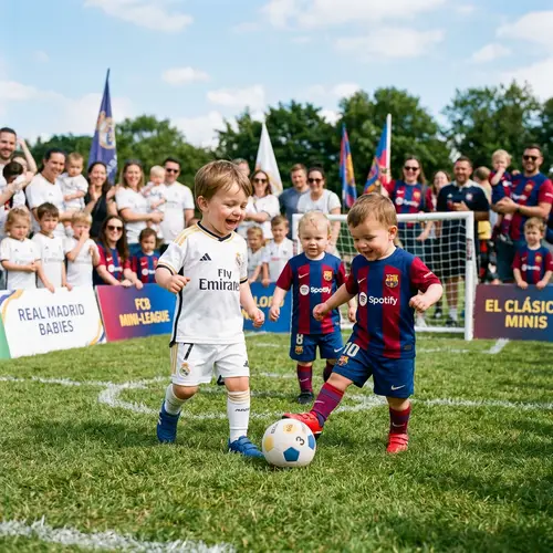 Baby Soccer Player: Real Madrid vs. Barcelona