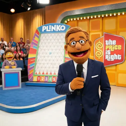 Drew Carey as a Muppet in The Price is Right Studio