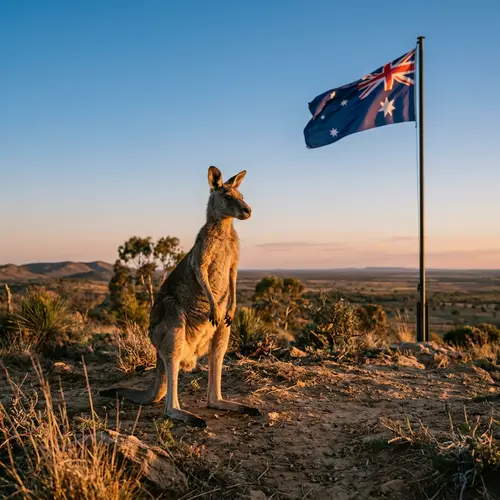 Aesthetic Kangaroo in Australian Outback | Iconic Scene