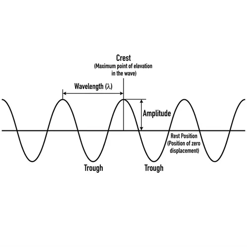 Transverse Wave Parts Explained - Illustration