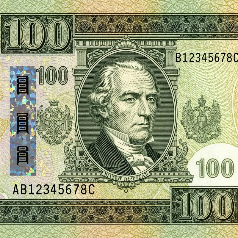 Exquisite Banknote Artwork with Public Figure Portrait Exquisite Banknote Artwork with Public Figure Portrait
