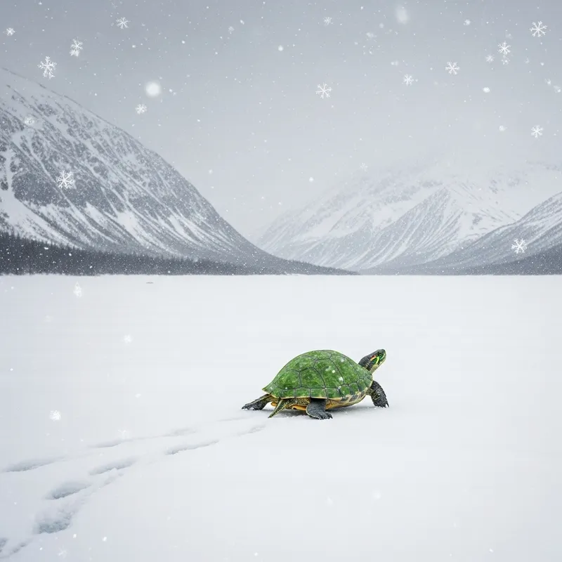 Alaska Turtle Survival in Frosty Terrain | Resilience in Extreme Conditions
