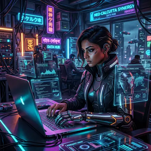 Futuristic Cyberpunk Office Vibes