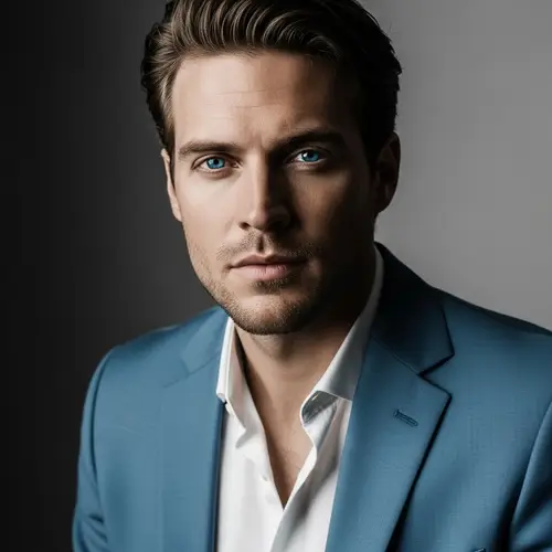 Sophisticated Caucasian Gentleman in Vintage Fashion Photography