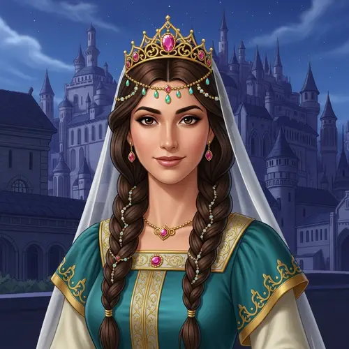 Beautiful Middle-Eastern Princess in Regal Attire | Castle Setting
