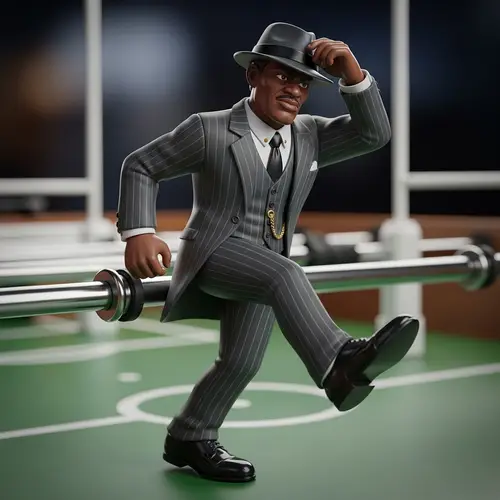 Gangster Style Foosball Player Character Design
