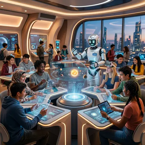 The Impact of AI on Teaching Methods - Futuristic Classroom Experience