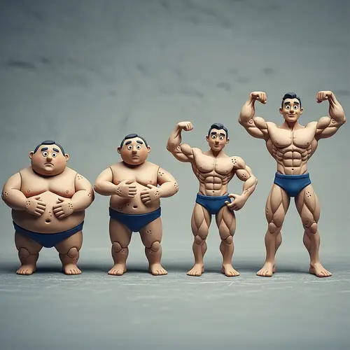 Clay Man Transformation Sculpture: Fit & Muscular Figure