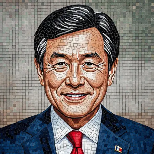 Distinguished Middle-Aged Politician Mosaic Image