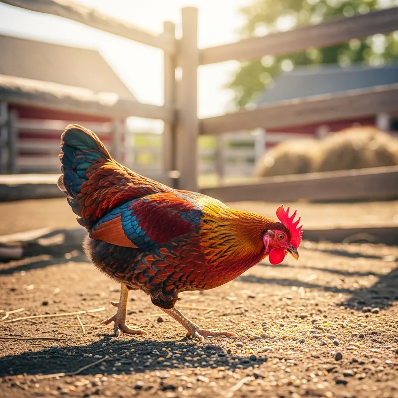 Colorful Chicken Animation - Farmyard