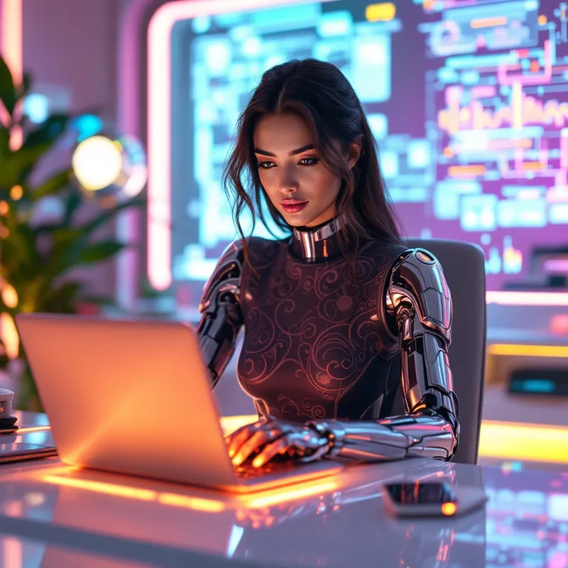 Futuristic Cyberpunk Office Vibes