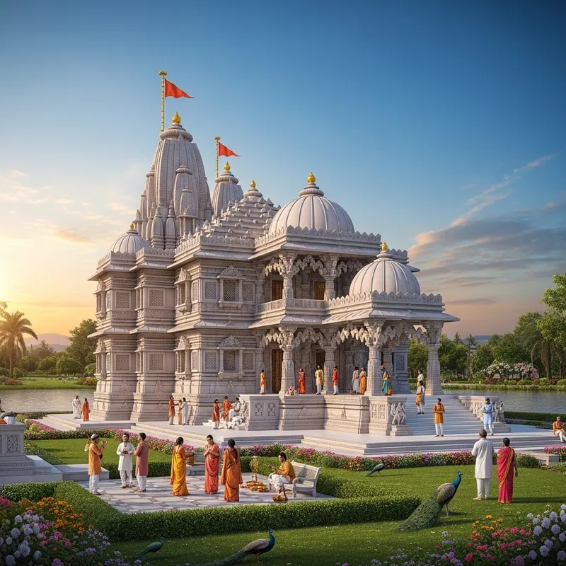Ram Mandir: Sacred Hindu Temple by the River