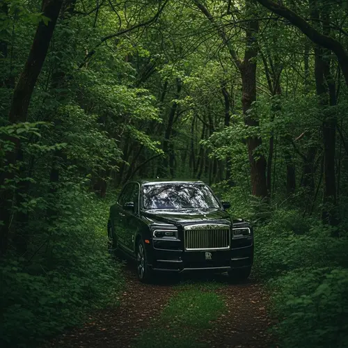 Luxurious Rolls Royce Cullinan in Tranquil Forest | Human Design Prowess