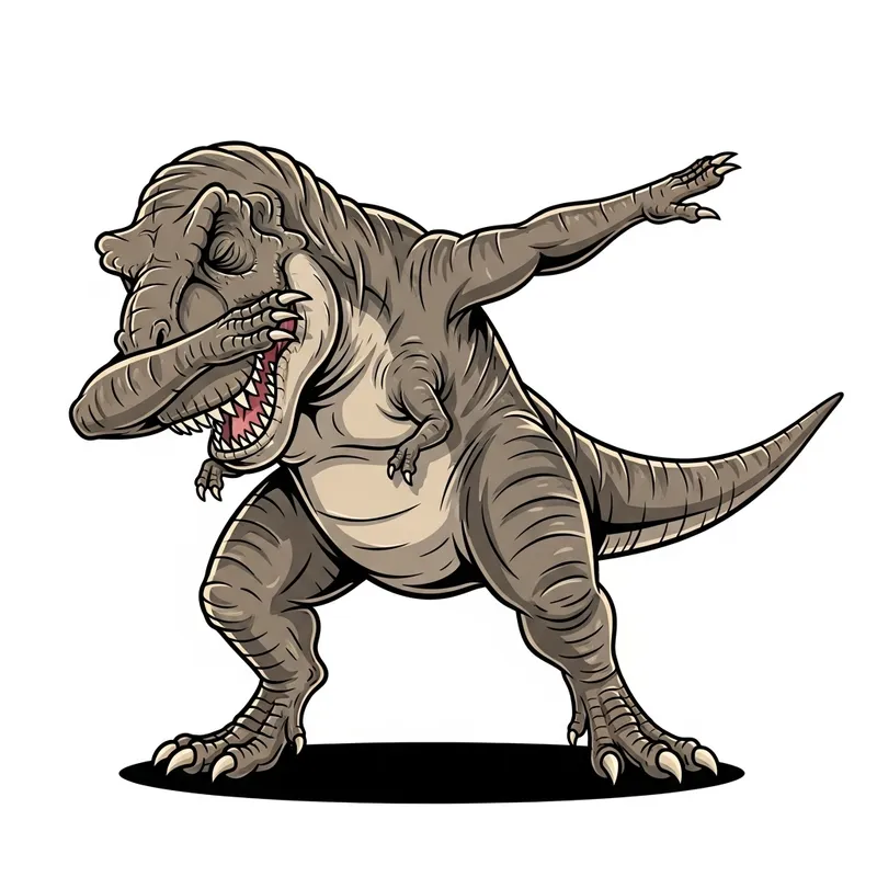 T-rex Dabbing: Fun Dinosaur Dance Move T-rex Dabbing: Fun Dinosaur Dance Move