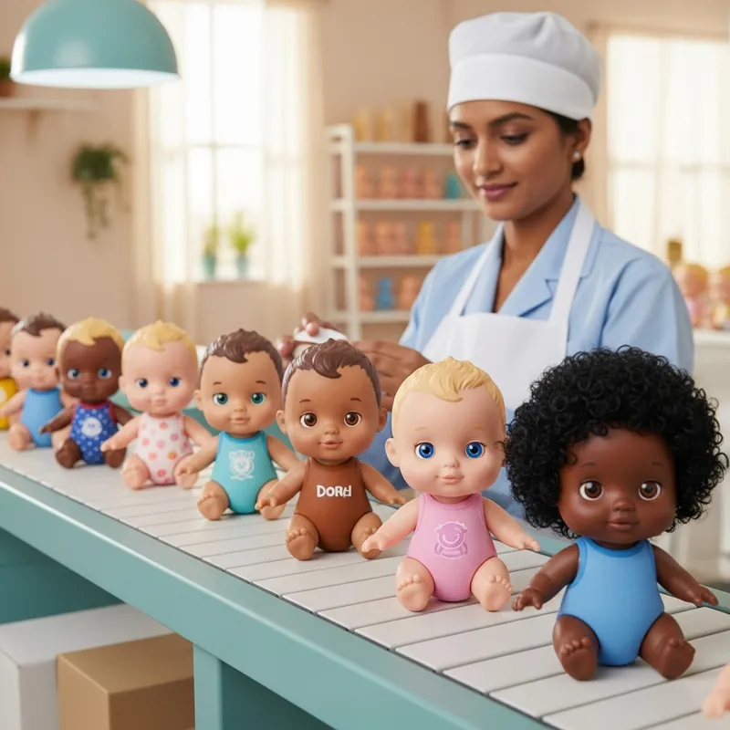 Adorable Babies on Conveyor Belt Scene