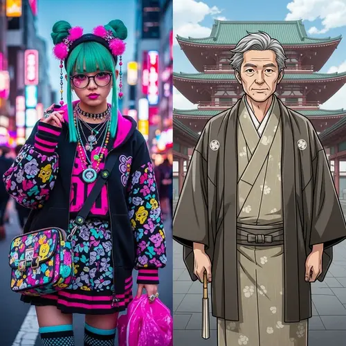 Modern vs Traditional Aesthetics in Japan: Harajuku Fashion vs Kimono Style