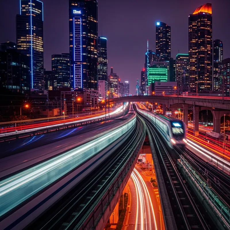 Sleek Cyberpunk Train Designs Amid Melbourne's Cityscape Sleek Cyberpunk Train Designs Amid Melbourne's Cityscape