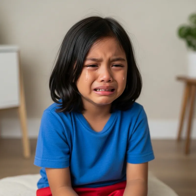 8-Year-Old Boy Crying