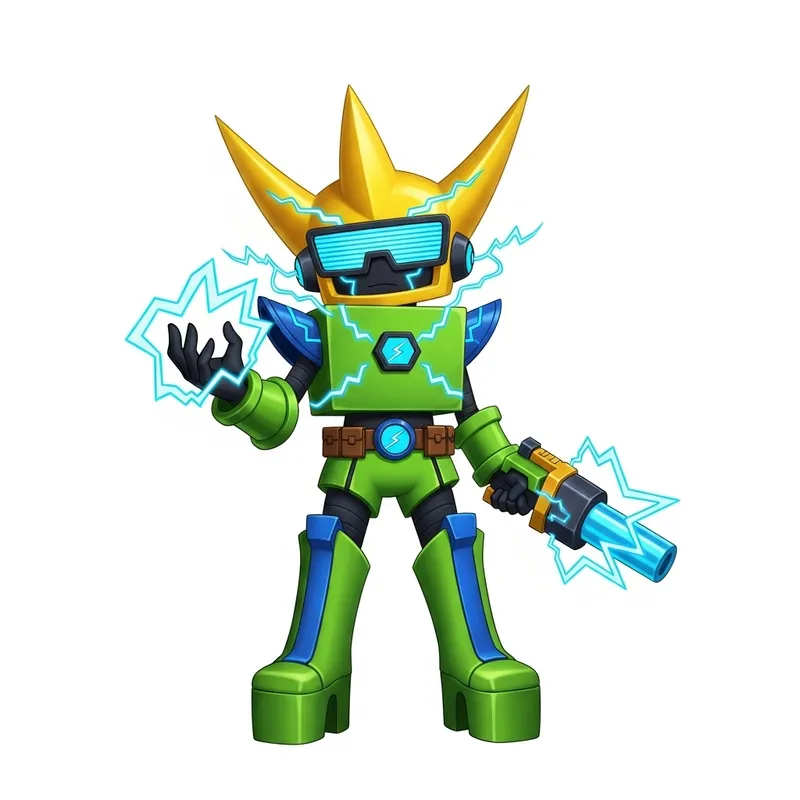 Futuristic Surge, Energy-Infused Humanoid in Brawl Stars Futuristic Surge, Energy-Infused Humanoid in Brawl Stars