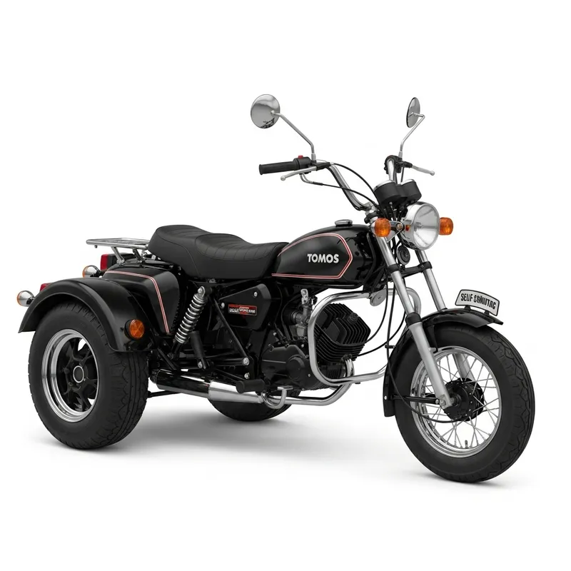 Automatik Three-Wheel Tomos Motor in Classic Black Design