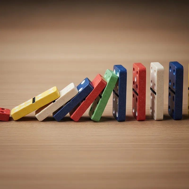 Domino Chain Reaction: Visual Metaphor at its Best