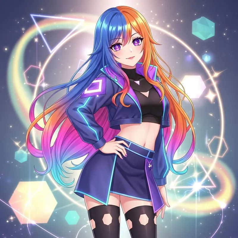 Anime Girl Illustration: Seductive & Colorful