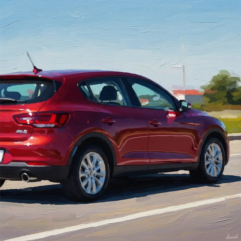 Abstract Car Art in Impressionist Style