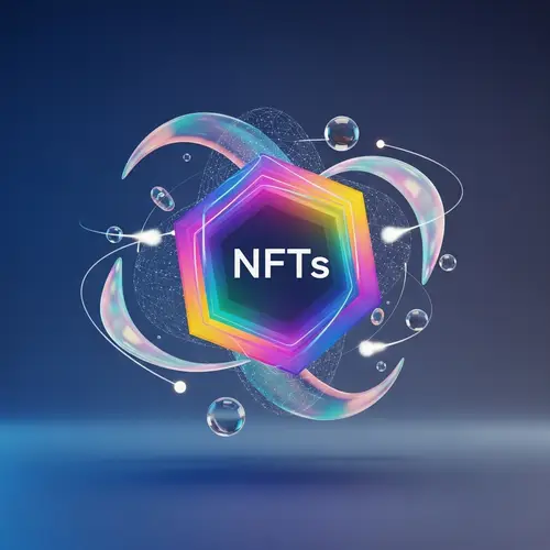 Innovative NFT Digital Art Scene with 3D Sculpture