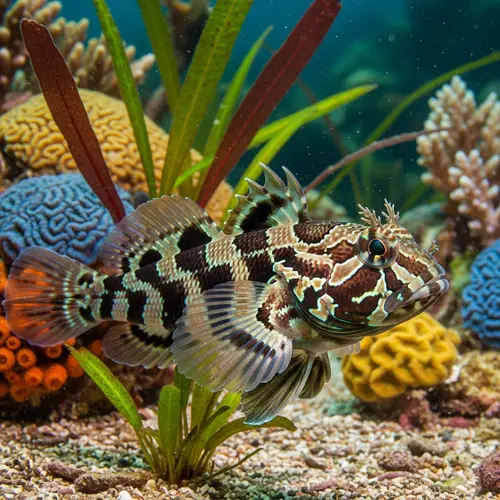 Marbled Goby Fish: Colorful Blend in Underwater Environment