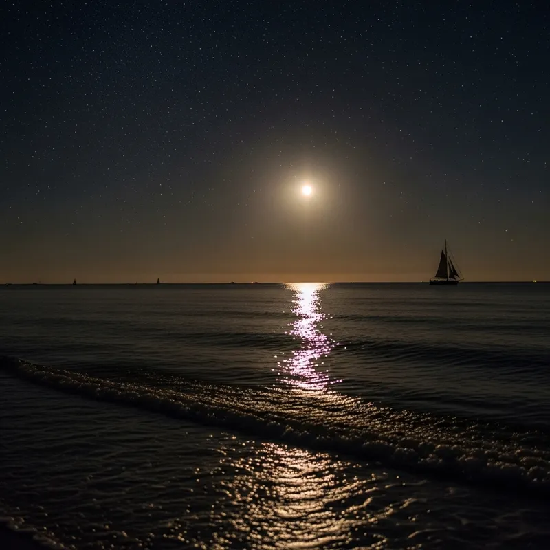 Enchanting Sea View on a Summer Night Enchanting Sea View on a Summer Night