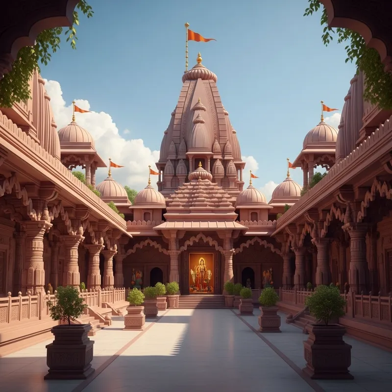 Majestic Ram Mandir Temple Animation - Indian Spiritual Experience Majestic Ram Mandir Temple Animation - Indian Spiritual Experience
