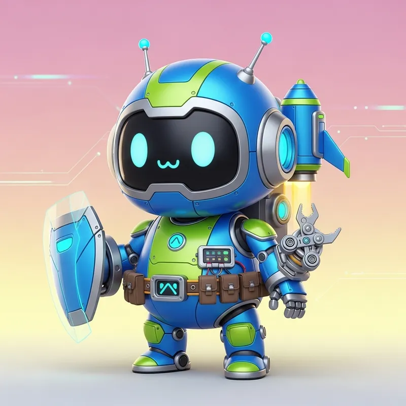 Nexus Warrior Chibi Robo - Futuristic Robotic Character