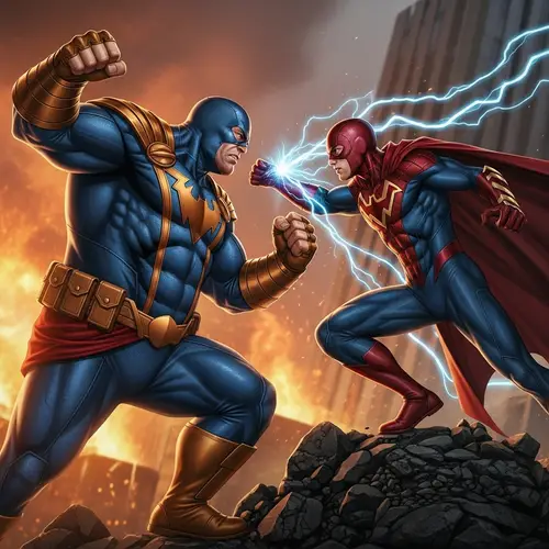 Epic Battle of Diverse Superheroes: Strength vs. Agility