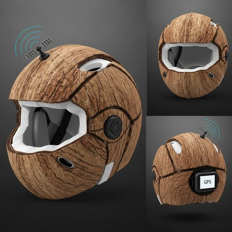 Coconut Helmet with GPS Technology