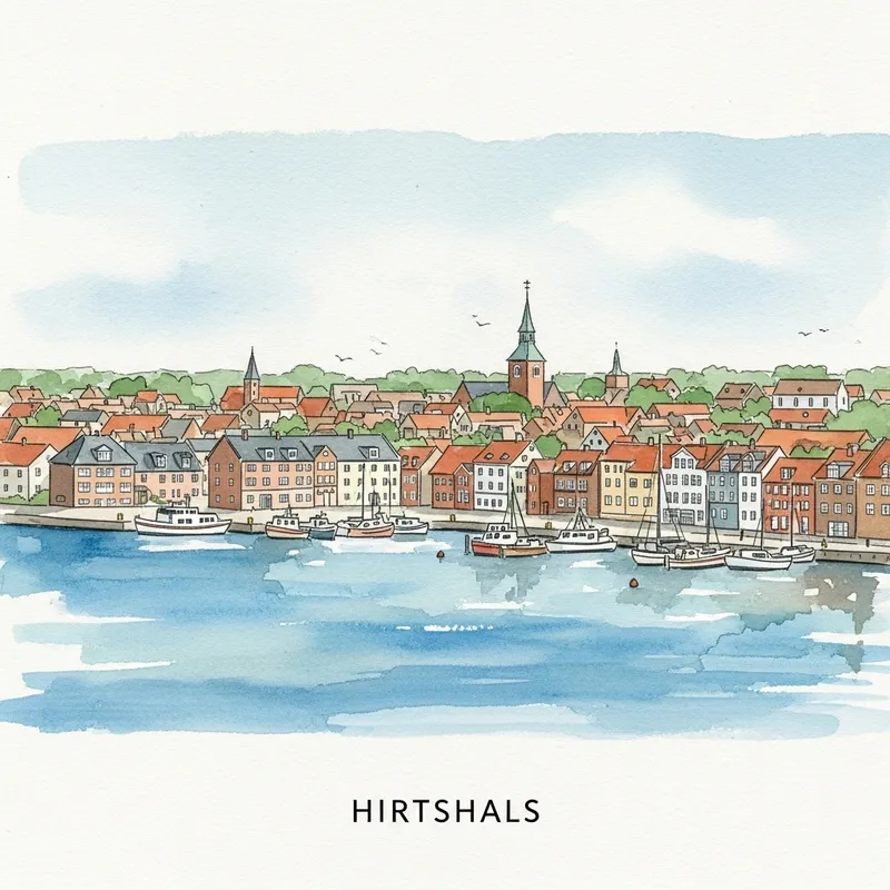 Charming Hirtshals: Coastal Town Watercolor in Denmark Charming Hirtshals: Coastal Town Watercolor in Denmark