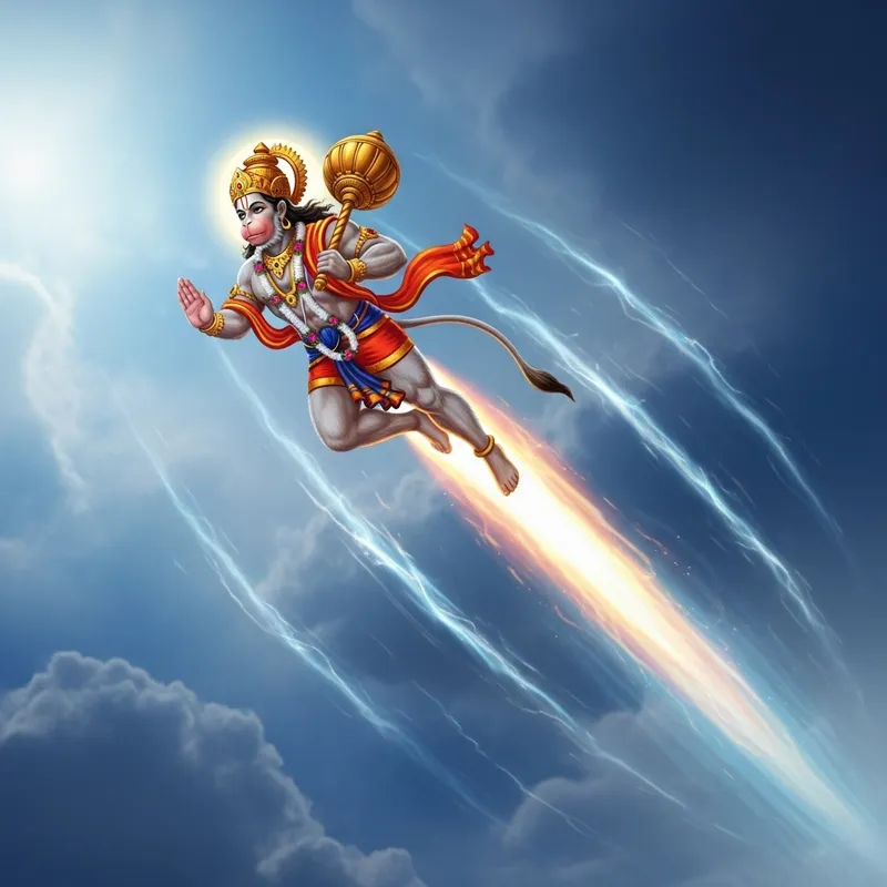 Hanuman the Rocket God: Soaring with Speed and Power