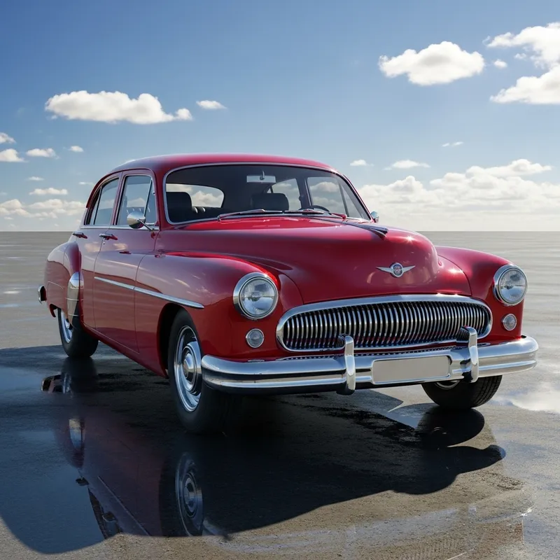 Vintage Cherry Red Classic Car Vintage Cherry Red Classic Car