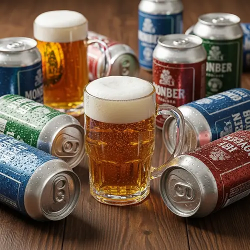 Traditional Glass Mug Filled with Cold Frothy Beer - Inviting Clarity