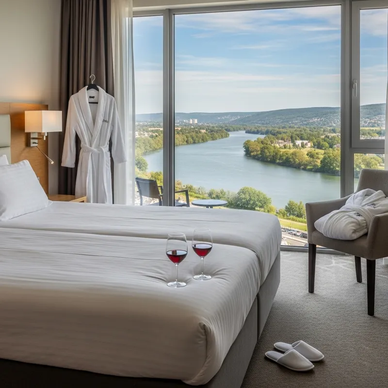 Luxurious River View Room in High-End Hotel