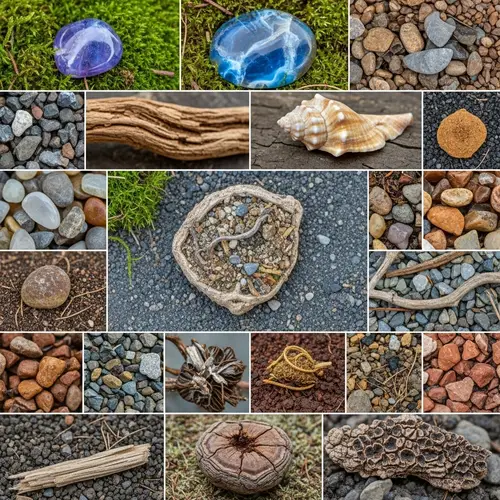 Vibrant Natural Elements Collage: Earth's Diverse Textures