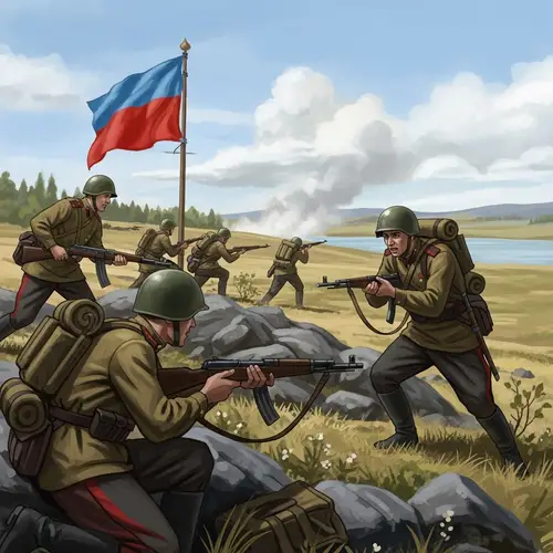 Historical Military Skirmish on Eastern European Terrain