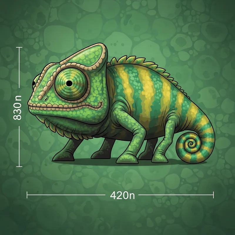 Colorful Chameleon Cartoon Skin Background | 420x830